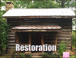Historic Log Cabin Restoration  Chatham County, North Carolina